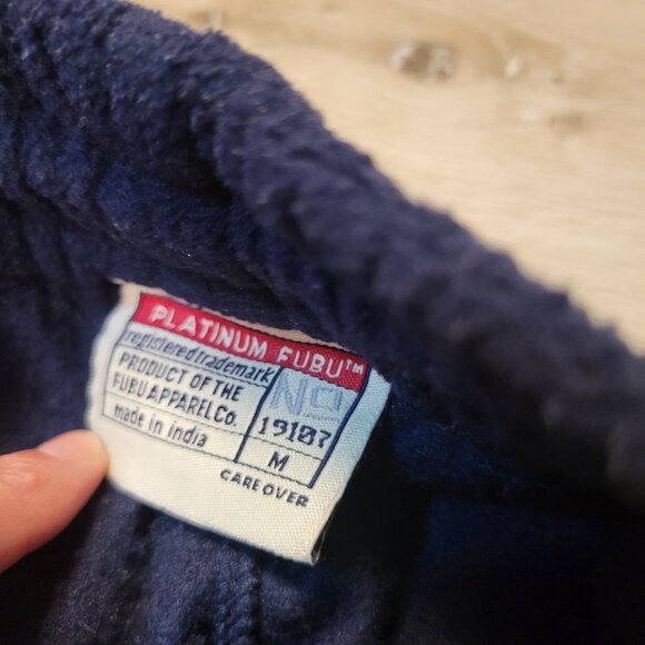 Fubu Platinum Fat Albert Blue Fleece Lounge Wear Pants Adult Size Medium - Picture 5 of 7